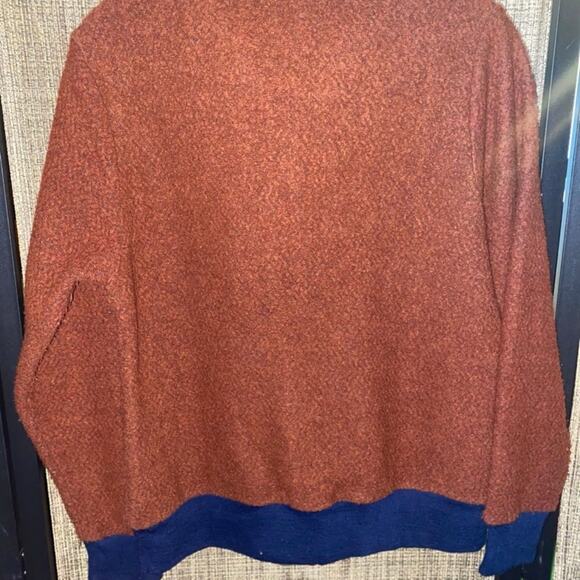 Patagonia Rust and Navy Woolyester Fleece Jacket - Picture 2 of 5